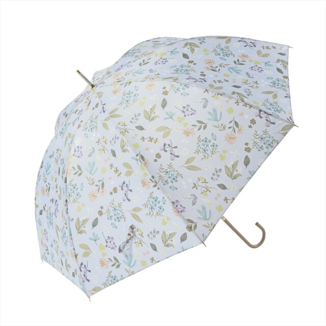 【晴雨兼用雨傘】長傘ボタニカルガーデン GY／グレー 晴雨兼用 UV 1759 niftycolors
