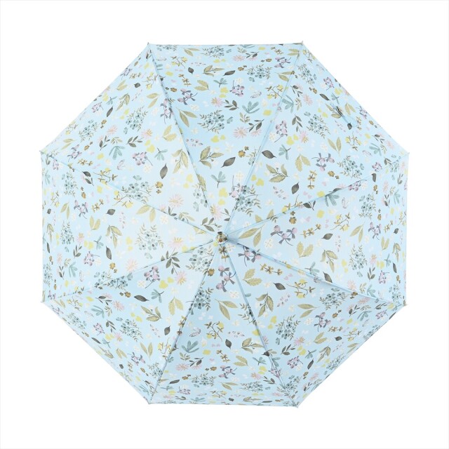 晴雨兼用雨傘】長傘ボタニカルガーデン SX／サックス 晴雨兼用 UV 1759