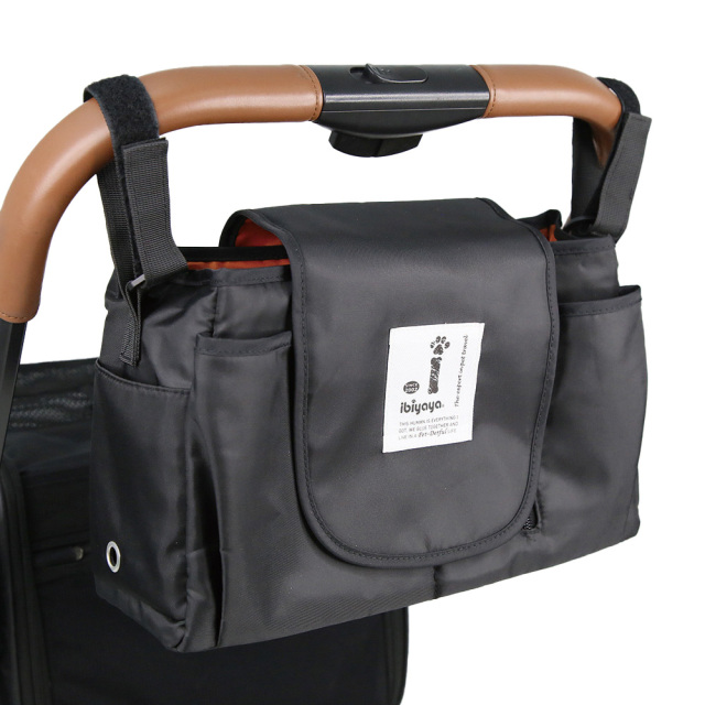 Ibiyaya ベビーカー ストローラー オーガナイザー 犬の散歩用に設計 ブラック イビヤヤ FP0032-B