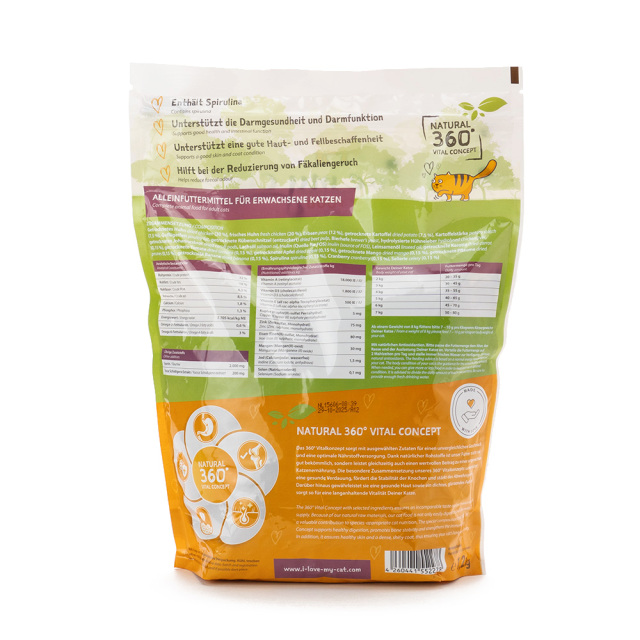 I love my cat HUHN チキン 1.2kgうら