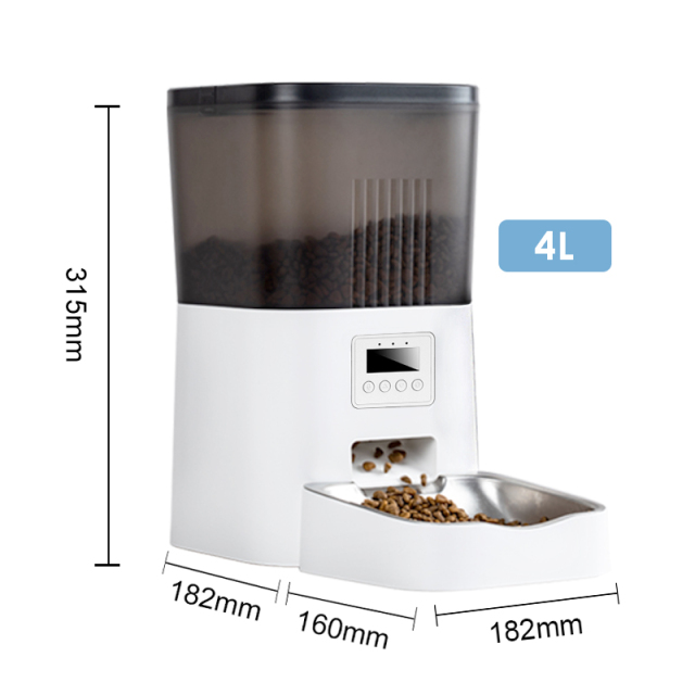 ペット用自動給餌器 4L (小～中型犬・猫) 本体サイズ