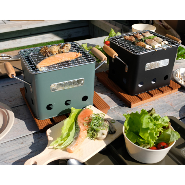 バーベキューストーブ BBQ STOVE ALTA (S) 1～2人用 アウトドア SLOWER 使用イメージ