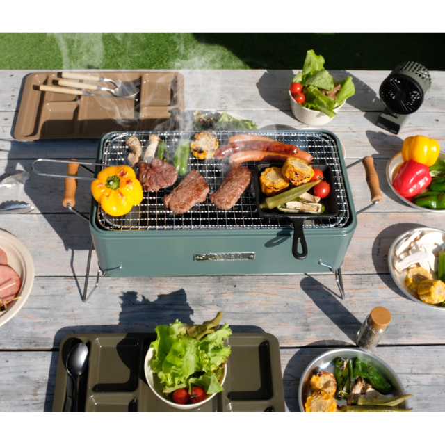 バーベキューストーブ BBQ STOVE ALTA (XB) 2～4人用 アウトドア SLOWER 使用イメージ