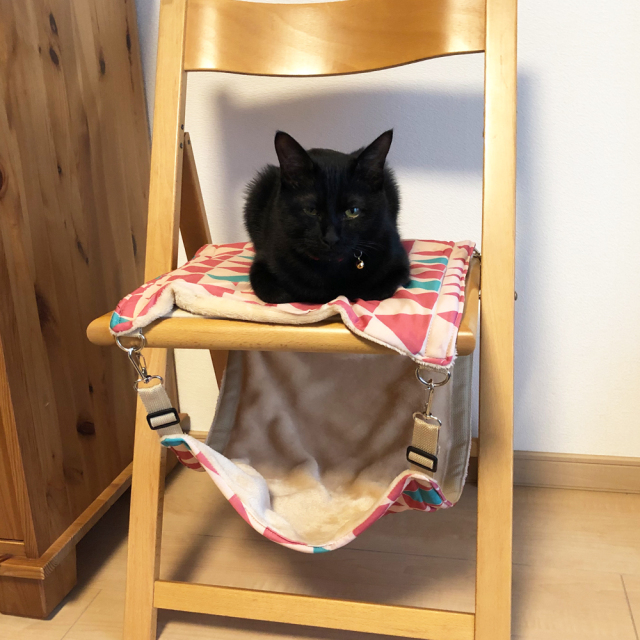 猫 キャットハンモック 温冷リバーシブル生地 東洋ケース 使用イメージ