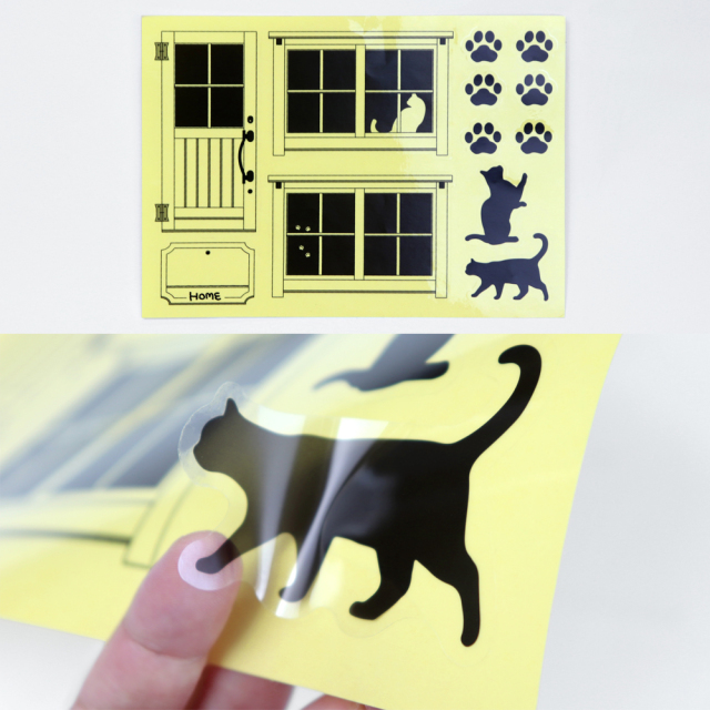 猫 キャットハウス 爪とぎ付き 組み立て簡単 ステッカー付 東洋ケース ステッカー