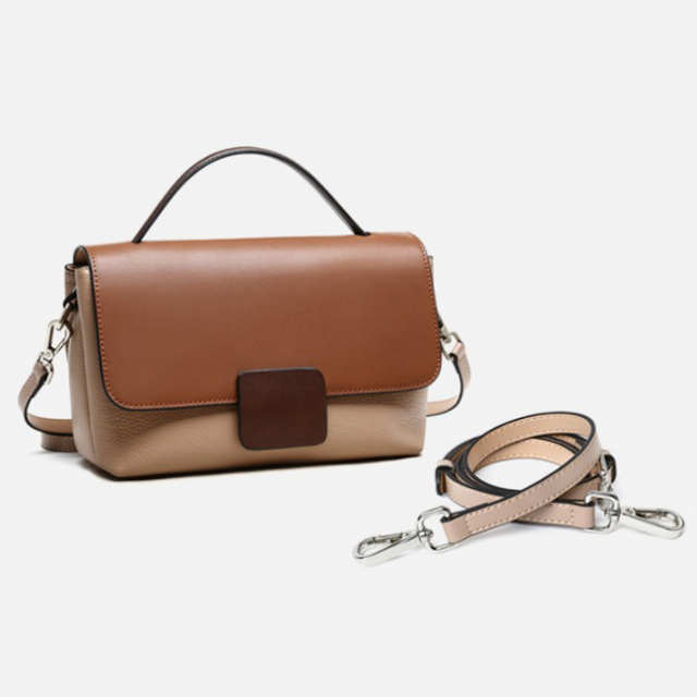 牛革 レディース 2WAYレザーバッグ ハンドバッグ ショルダーバッグ 牛革 肩掛け紐は取り外し可能