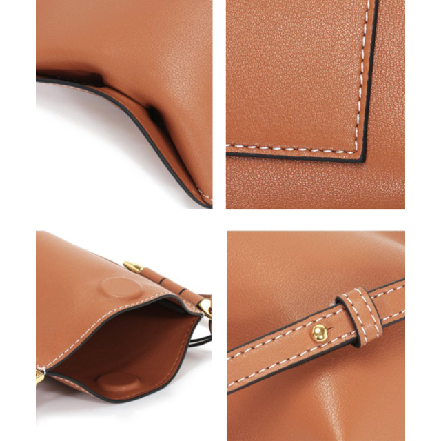 本革 コンパクトショルダーバッグ レザーバッグ 牛革 各パーツ