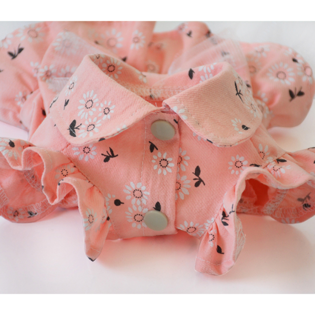 犬服 ワンピース ピンク S～L(24～32cm) ドッグウェア 春夏用