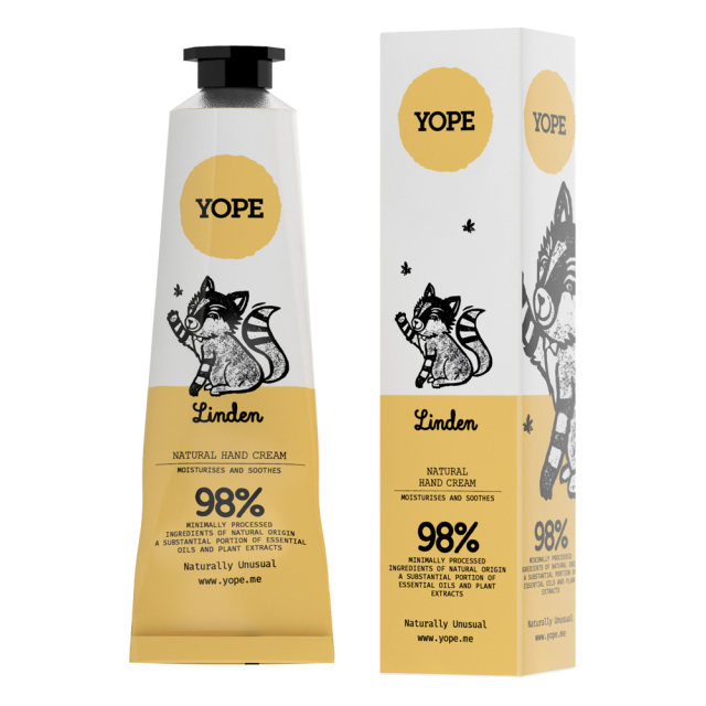 YOPE(ヨープ) ハンドクリーム 50ml Linden(リンデン) 天然成分98%以上 パッケージ