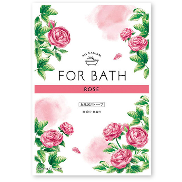 FOR BATH 入浴剤 ローズ 天然ハーブ100% 7g