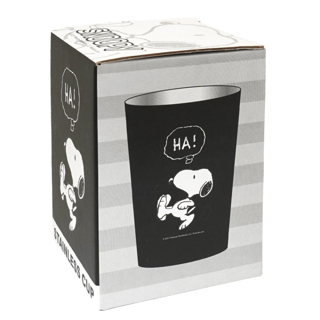 スヌーピー コンビニ ステンレスタンブラー ブラック 保冷温 パッケージ