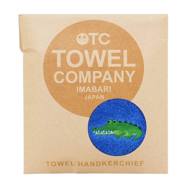 今治タオルハンカチ(ワニ) ワンポイント刺繍 ハイメン