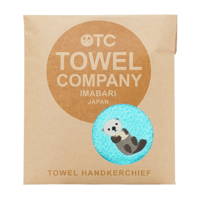 今治タオルハンカチ(ラッコ) ワンポイント刺繍 ハイメン