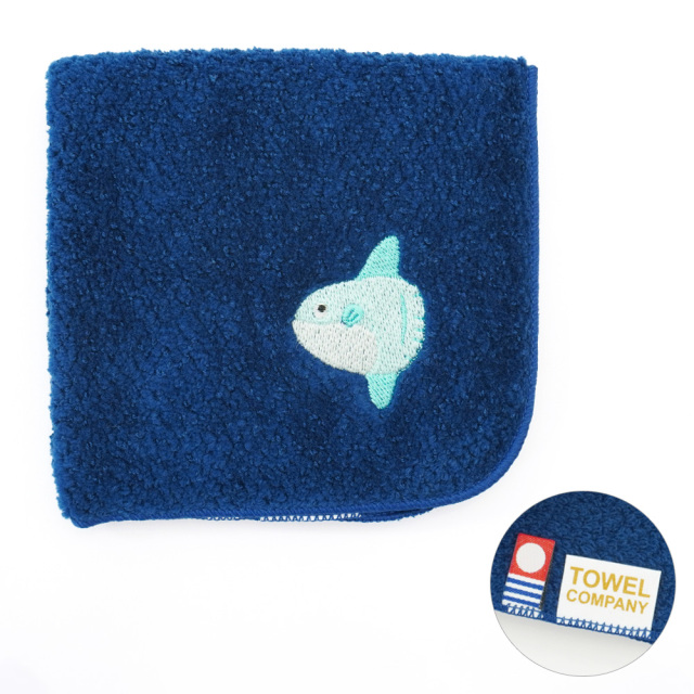 今治タオルハンカチ(マンボウ) 刺繍 窓あきクラフト平袋入り