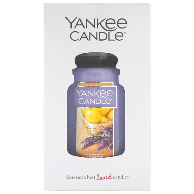 YANKEE CANDLEジャーL「レモンラベンダー」アロマキャンドル ヤンキーキャンドル パッケージ