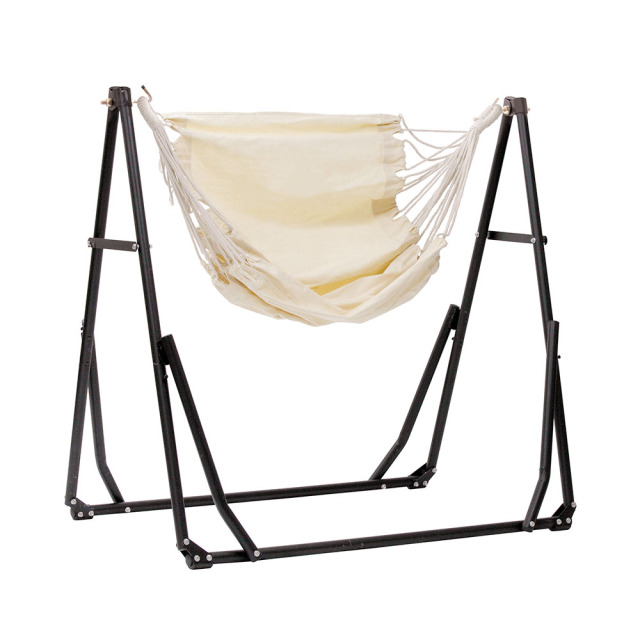 2WAY】自立式ポータブルハンモック(ライトグレー)＆チェアー