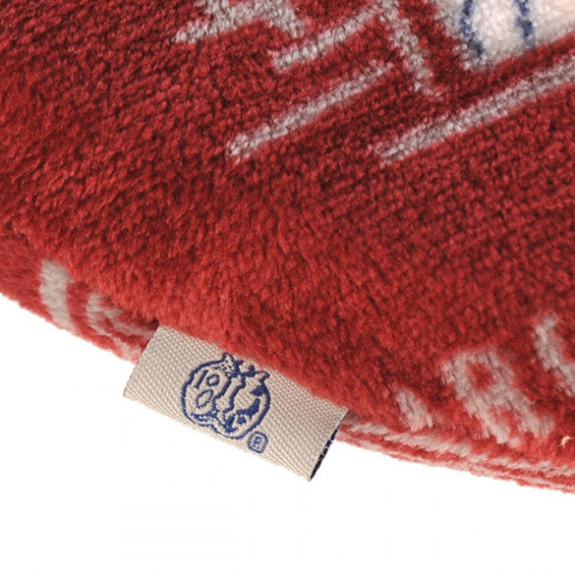 クスグルジャパン モケモケット シート座布団・低反発クッション ネコまるけ柄(レッド) kusuguru Japan タグ付き