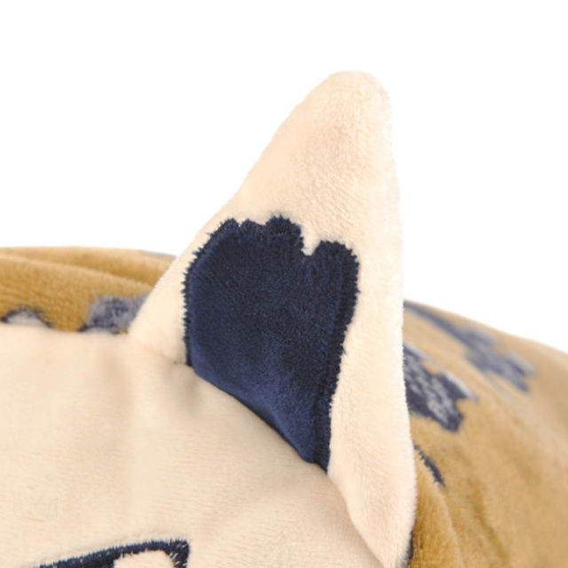 クスグルジャパン モケモケット 円筒クッション マチルダさん柄(マスタード) kusuguru Japan 猫耳