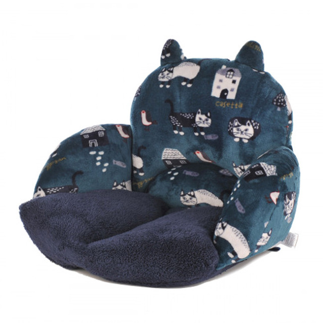 モケモケット 包まる座布団 マチルダさん柄(ブルーグリーン) kusuguru