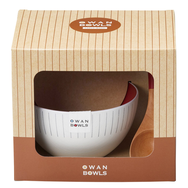 汁椀 オワンボールズ＆スプーンセット レッド 日本製 イシダ パッケージ