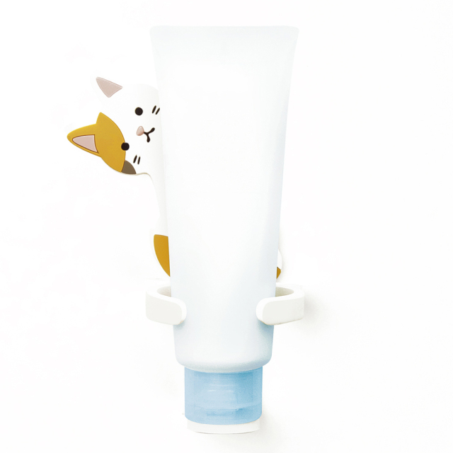 スティッキーフレンズ チューブスタンド ミケネコ 東洋ケース 吸着収納 歯磨き粉スタンド 浴室 洗面所