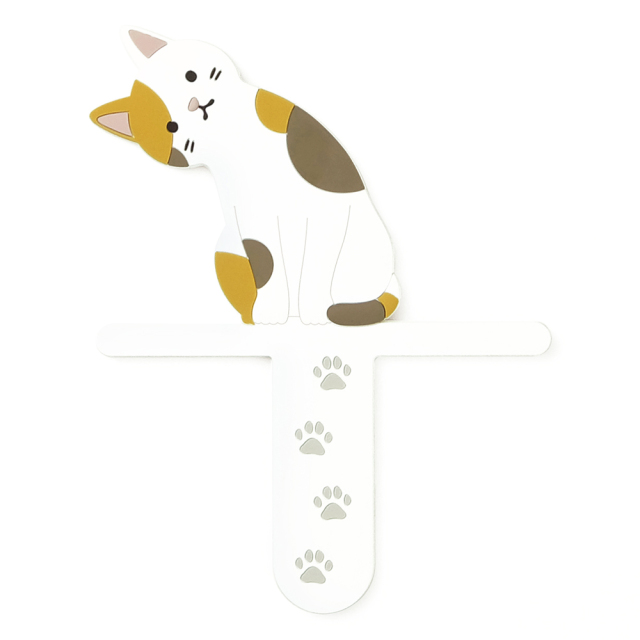 スティッキーフレンズ チューブスタンド ミケネコ 東洋ケース 吸着収納 歯磨き粉スタンド 浴室 洗面所 折り曲げて使用