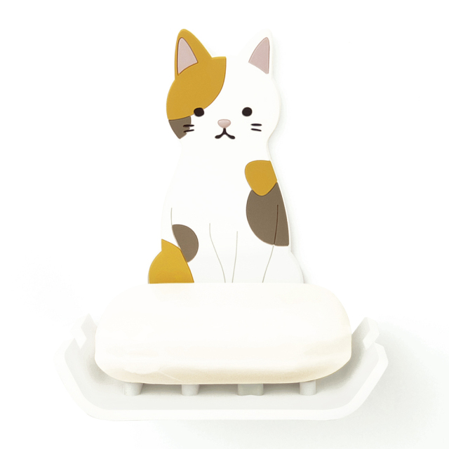 スティッキーフレンズ 石けんトレイ ミケネコ 東洋ケース 吸着収納 ソープディッシュ 小物置き 浴室 洗面所