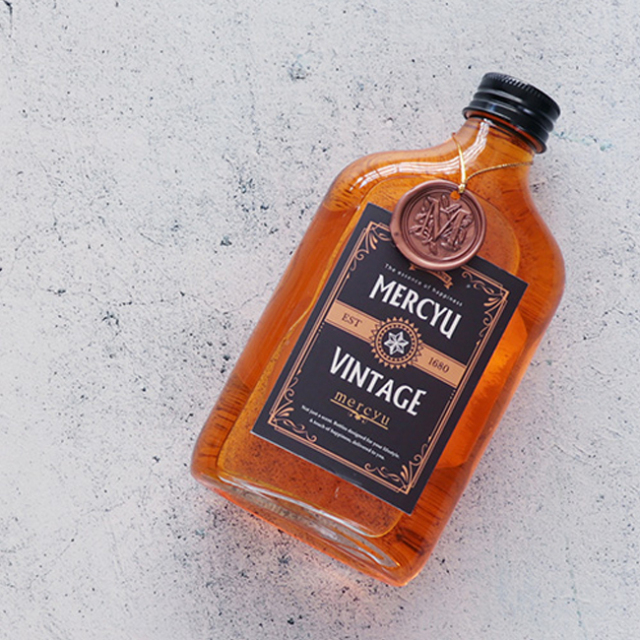 mercyu(メルシーユー) VINTAGE Collection リードディフューザー スイートオレンジ リバーシブルラベル ウィスキーボトル風