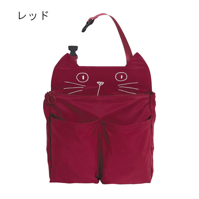 ネコミミマルチポケット 猫 車用シートバックポケット バッグイン