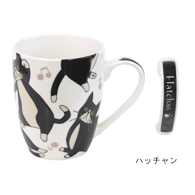 猫マグカップ ジョイフルマグ ハッチャン ネコ T24 noa family(ノアファミリー)