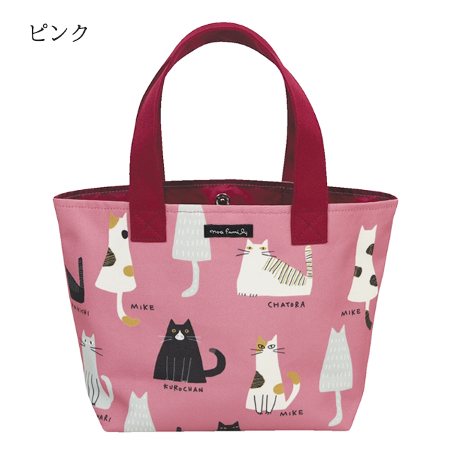 トートバッグ Funny cat ピンク 猫 ネコ A924 noa family(ノアファミリー)