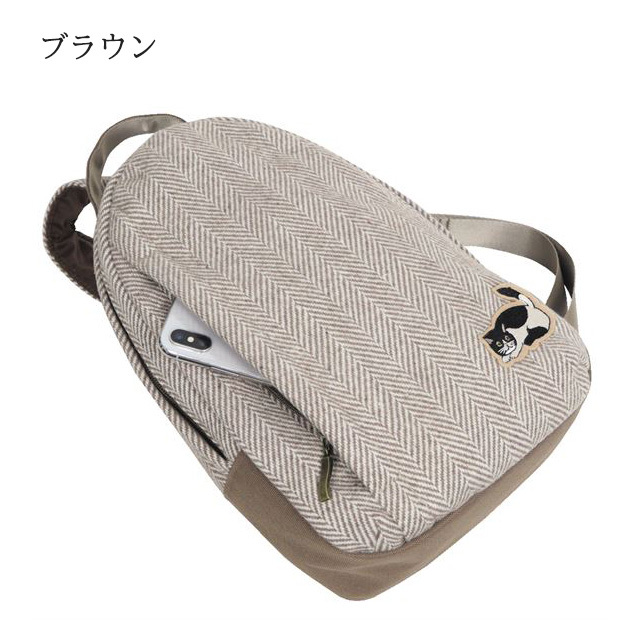 モーリーボディバッグ ブラウン 猫 ネコ A915 noa family(ノアファミリー)