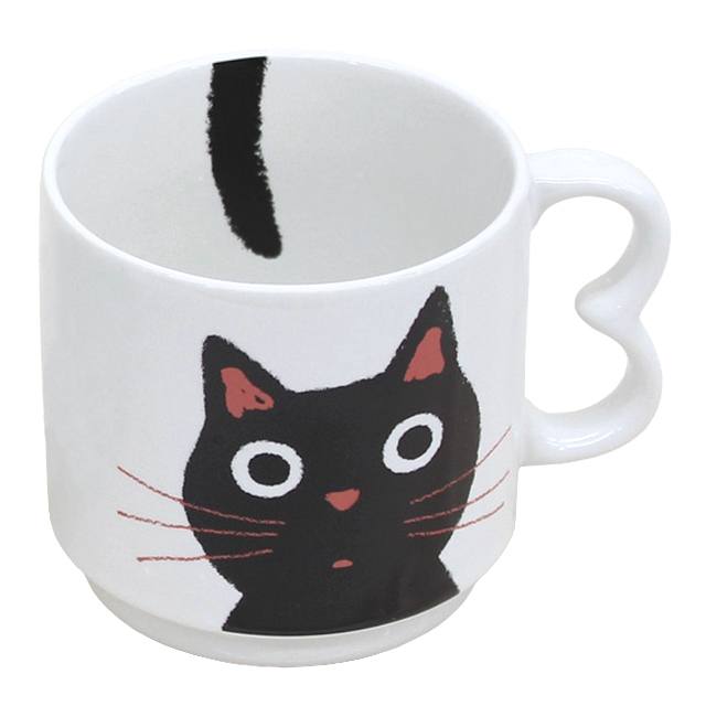 noa family たまちゃんスタッキングマグ 丸目 猫グッズ 猫モチーフ