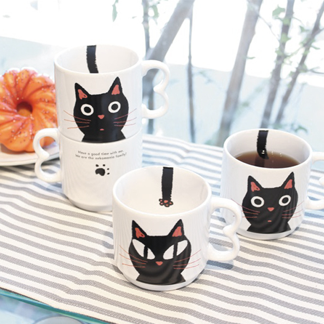 たまちゃんスタッキングマグ 丸目 猫 ネコ T13-MA noa family(ノアファミリー) 使用イメージ