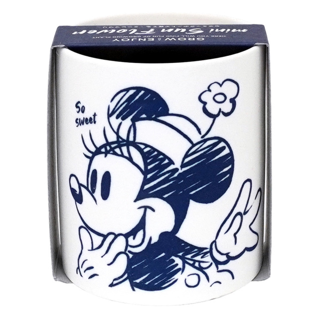 GrowCanister グローキャニスター ミッキーマウス 栽培キット ミニヒマワリ 陶器製鉢 聖新陶芸 裏面