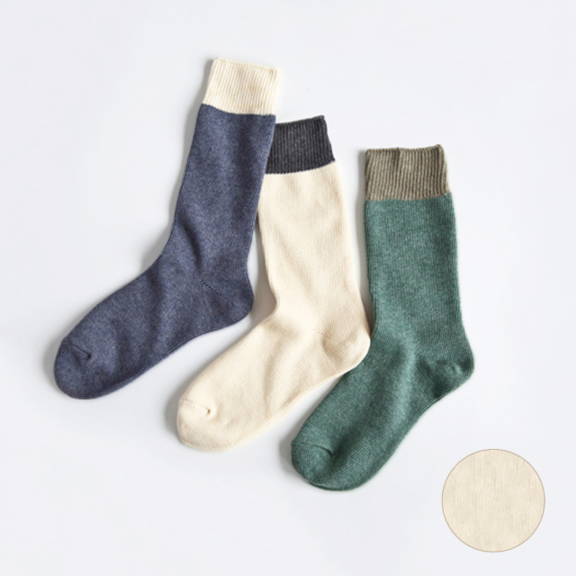 オーガニックコットン スムースソックス ナチュラル　靴下 コットン100%　日本製 RESTFOLK