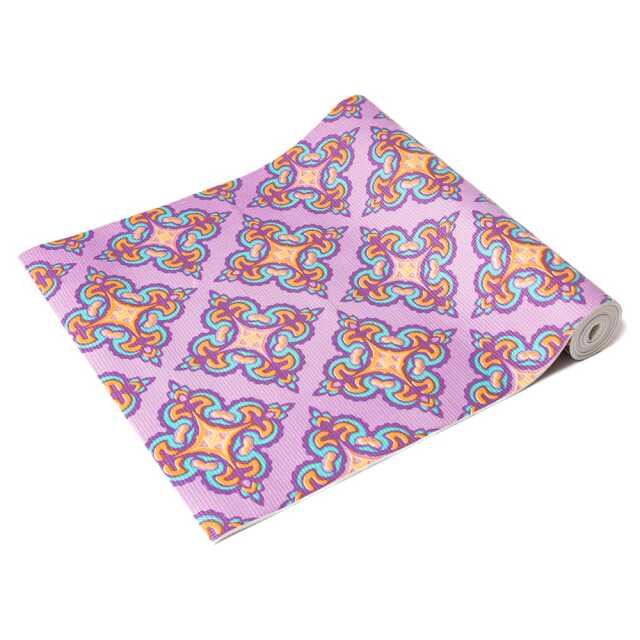 ヨガマット エスニック  ライトパープル柄拡大 TIRAKITA