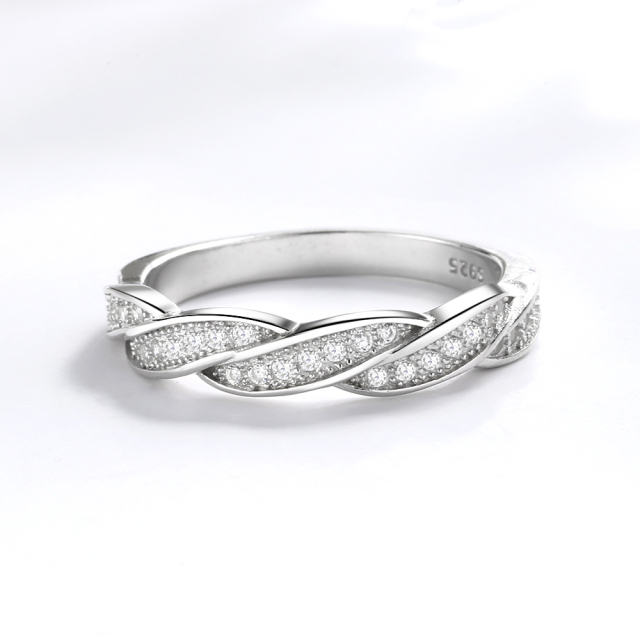 リング ウィーブデザイン 指輪 シルバー925 全体
