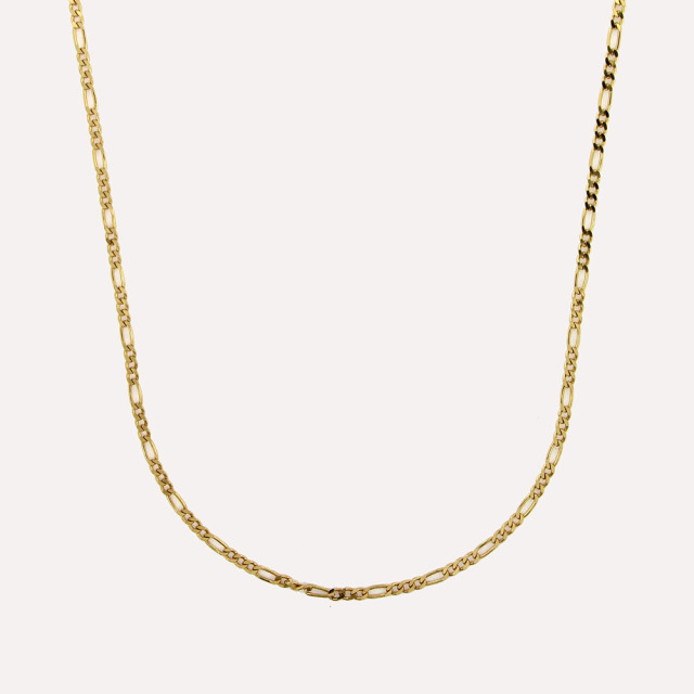 ゴールデンウィークラストSALE❕ ゴールド【 4mm×23mm 】18k MESH ネックレス マリーゴールド＆パール 最長43cm 18Kゴールド