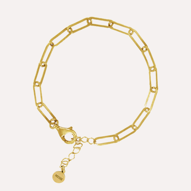 MESH TIE IN ブレスレット 18Kゴールドコート シルバー925