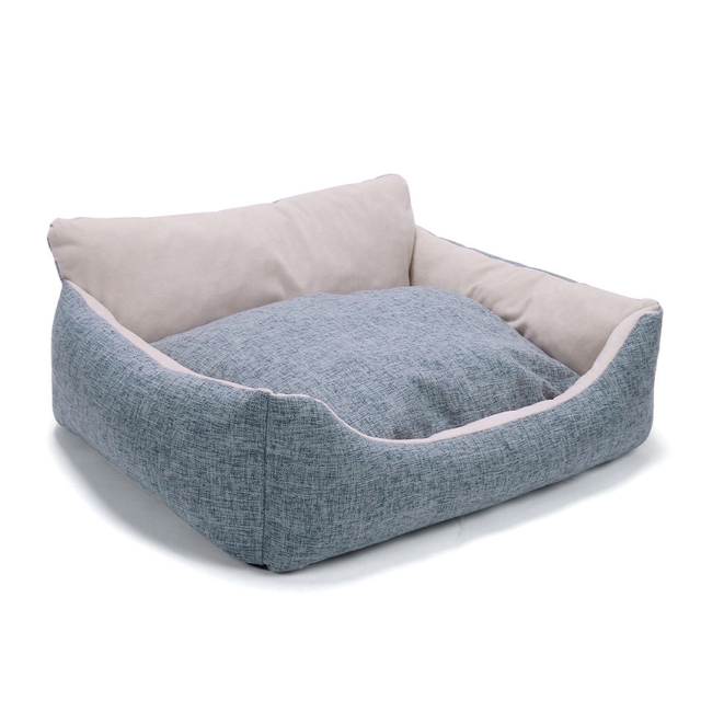 犬猫 ペットベッド ライトグレー 64x55x22.5 ペットソファ 全体