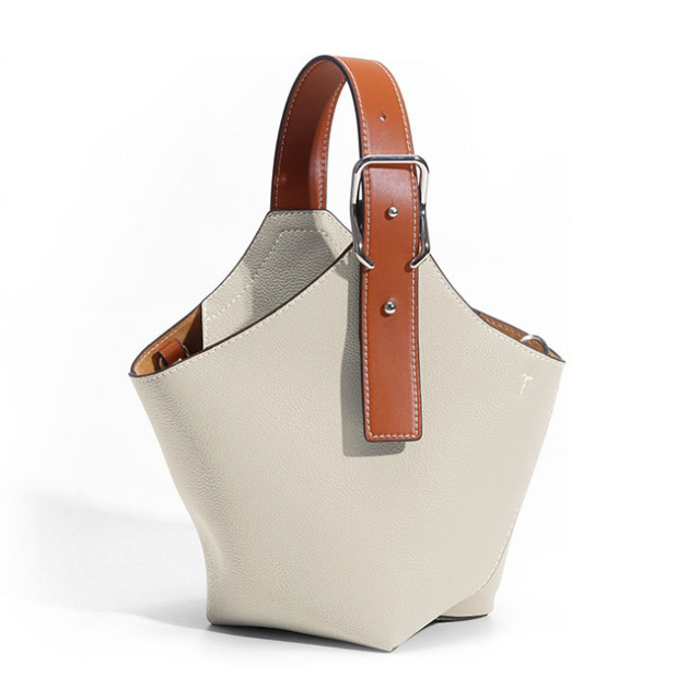 本革 ワンハンドルミニショルダーバッグ レディース ホワイト ハンドバッグ レザー 牛革 Marco Line マーコライン