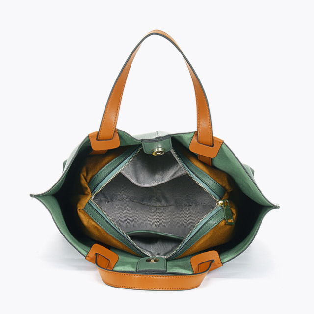 本革 トートバッグ レザーバッグ 牛革 内側