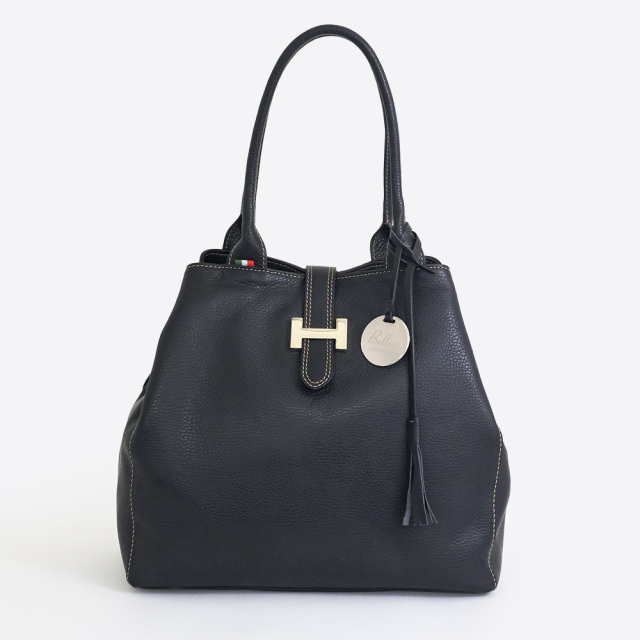 Bellini 本革 ハンドバッグ ヴァルデルササッチェル ブラック  