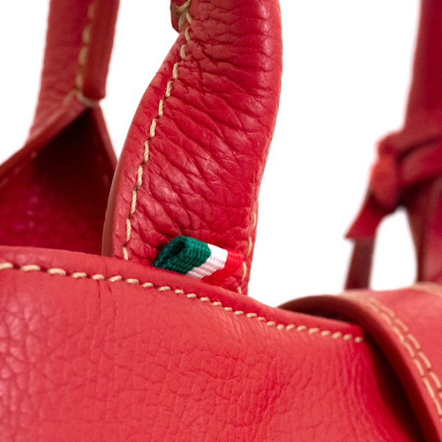 Bellini イタリア製 本革ハンドバッグ ヴァルデルササッチェル レッド