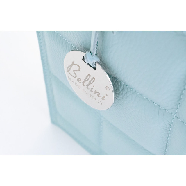 イタリア製 本革キルティングハンドバッグ Belliniチャーム アズール レザー 牛革 LC780G