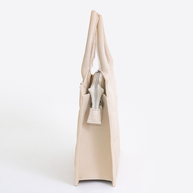Bellini 本革 キルティングハンドバッグ 側面 クリーム イタリア製レザー 牛革 ベリーニ レディースBAG LC780G