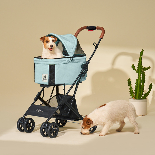 ibiyayaトラボイ トライフォールド ペットトラベルシステム ペットカート (スペアミント) 黄土色の壁紙背景