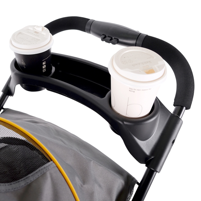 ibiyaya イビヤヤ FS2010 クラウド9 ペットストローラー ペットカート (マスタードイエロー) ドリンクホルダー