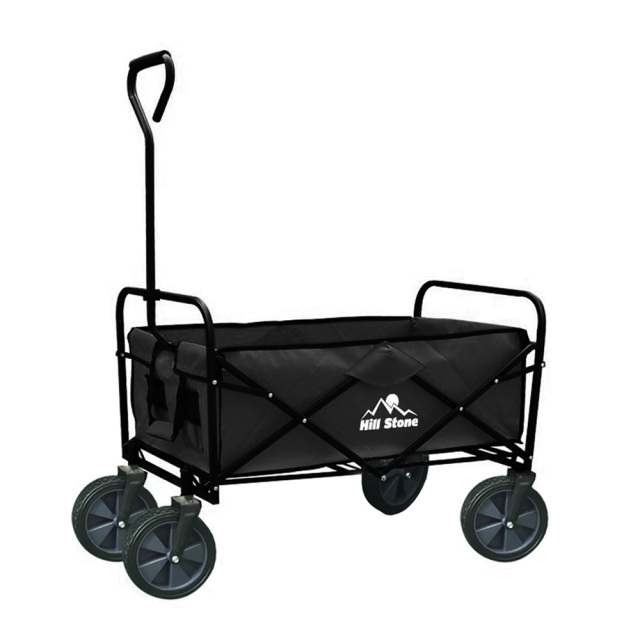 折りたたみ式キャリーワゴン ネイビー 大容量キャリーカート 耐荷重80kg 重量約9 5kg アウトドア キャンプ ガーデニング